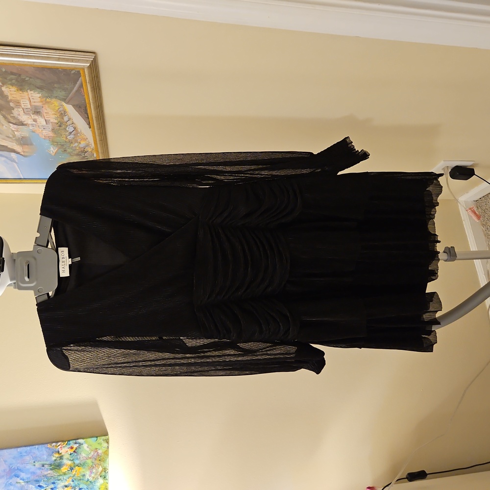Hale Bob Ellie Long Sleeved Lurex Crinkle Dress